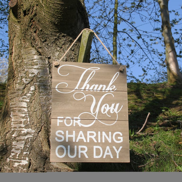 Hanging Thank You Sign - Beautiful Home Decor Wall Art