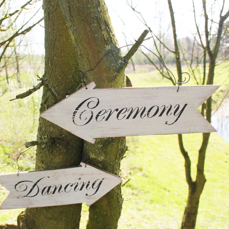 Whitewashed Ceremony Arrow - Rustic Wedding Decor and Centerpiece for Rustic Home and Country Weddings