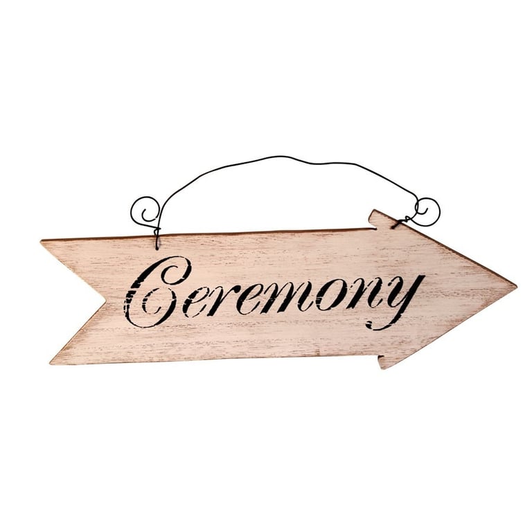 Whitewashed Ceremony Arrow - Rustic Wedding Decor and Centerpiece for Rustic Home and Country Weddings