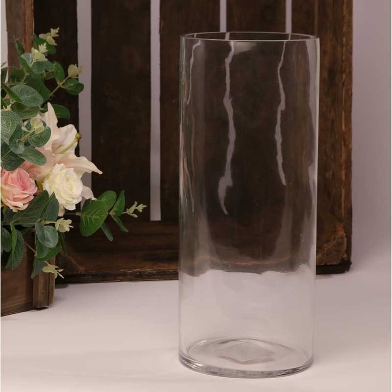 30cm Clear Contract Glass Cylinder - Modern Home Decoration Glass Vase for Home Decor