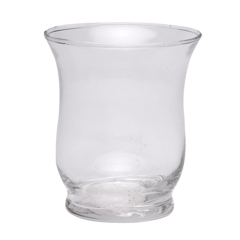 Small Hurricane Glass Vase - Elegant Home Decor Candle Holder