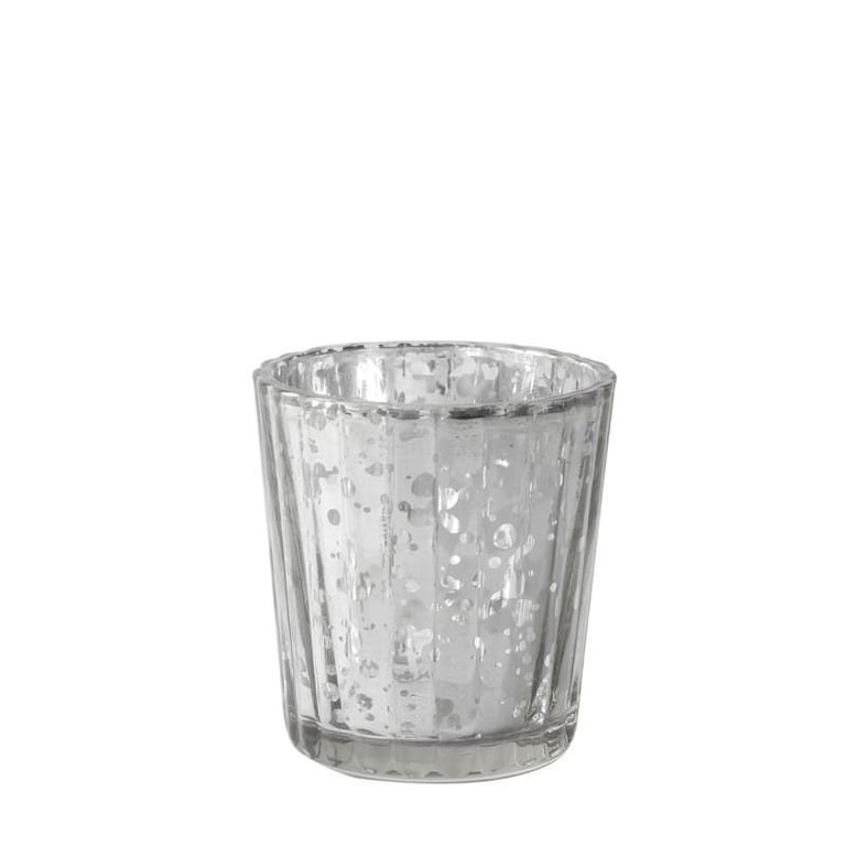 Silver Speckled Votive Candle Holder - 6cm Home Decor Lighting