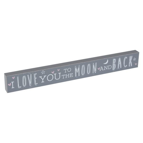 I Love You to the Moon MDF Plaque - Romantic Home Decor Wall Art