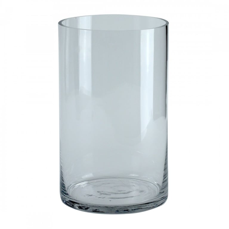 Glass Cylinder Vase - 30cm x 18cm Decorative Home Decor for Indoor Plant and Flowers