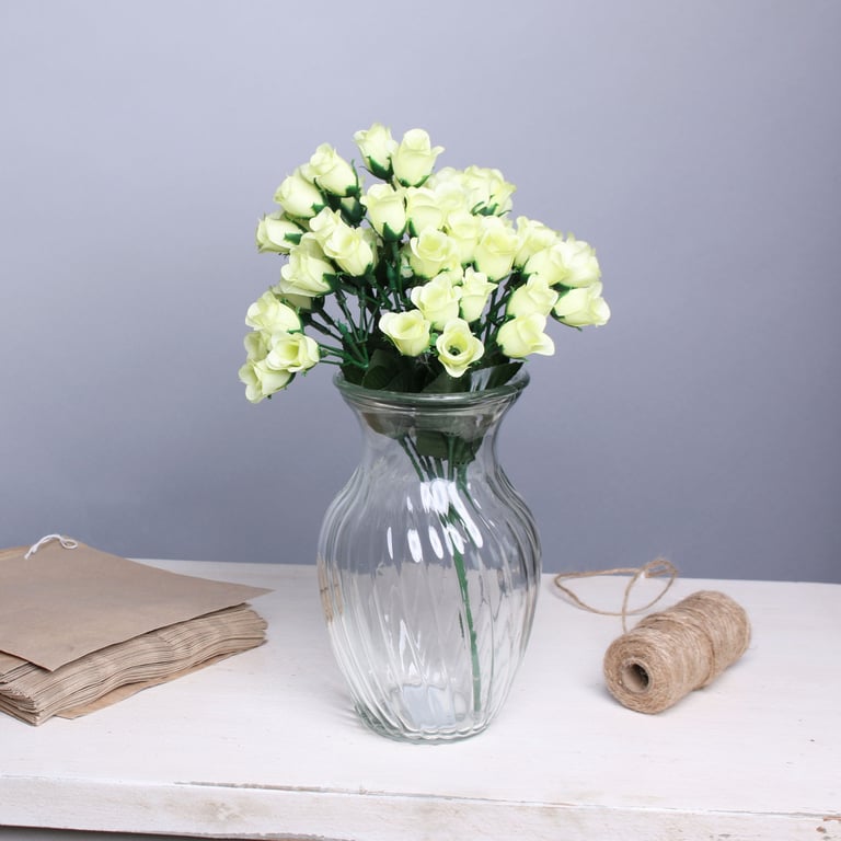 Sweetheart Glass Vase 20.3cm - Elegant Home Decorative Flower Vase for Living Room or Bedroom