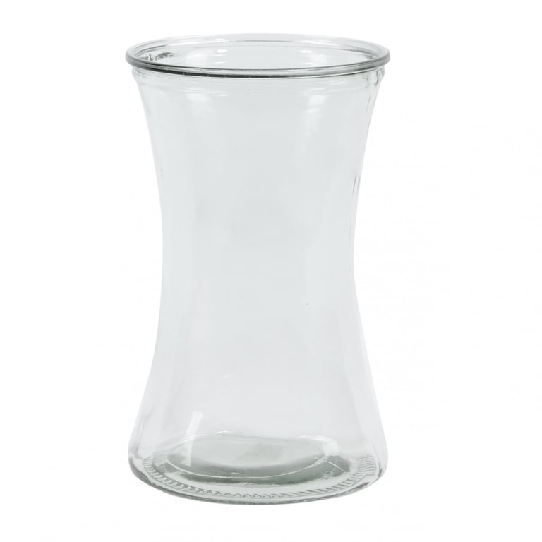 Clear Glass 21cm Infinity Hand Tied Floral Vase - Elegant Home Decor Garden Decoration