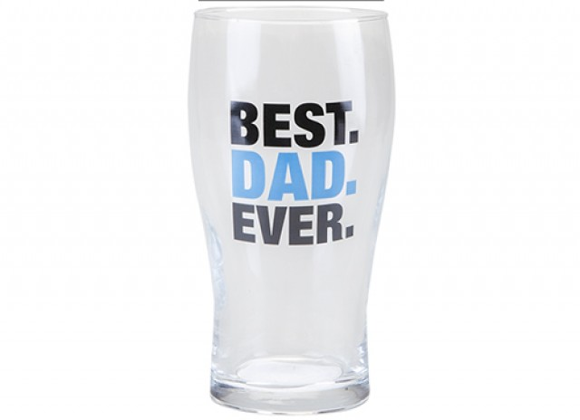 Custom Printed Dad Pint Glass - Novelty Gift with Humor