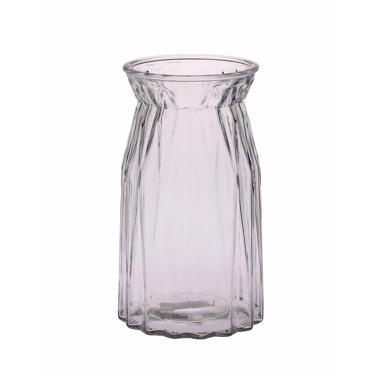 20cm Ribbed Vanity Vase - Elegant Bathroom Decoration with Unique Design