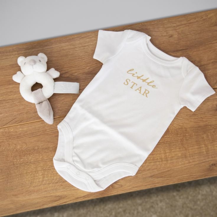 Bambino Baby Suit & Rattle Set - Adorable Infant Clothing Set with Entertaining Toy for Newborns and Babies