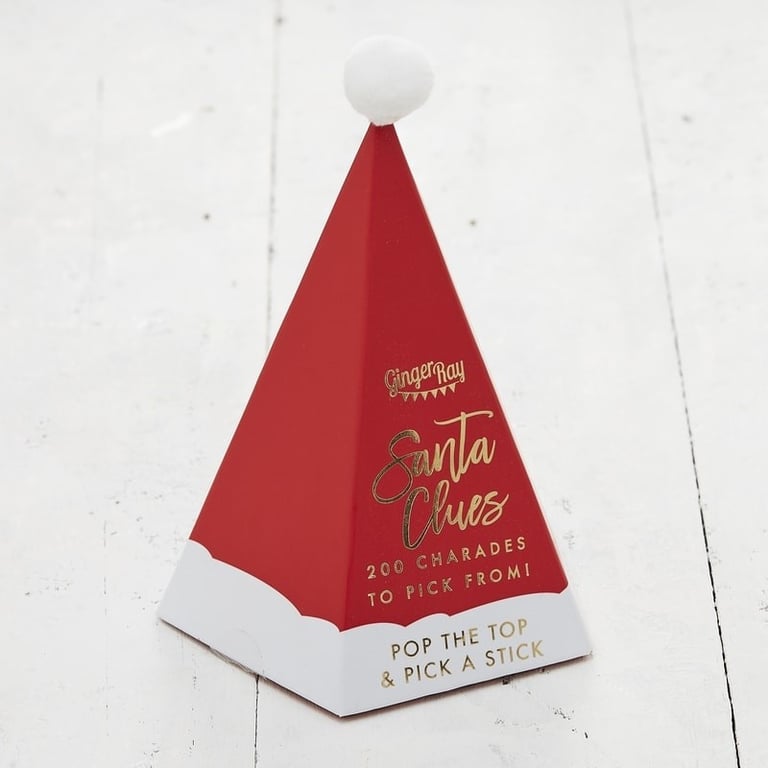 Santa Hat Charades Game - Holiday Entertainment for Family Fun and Festive Gatherings