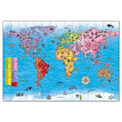 World Map - Educational Wall Art and Home Decor Poster for Travel Inspiration