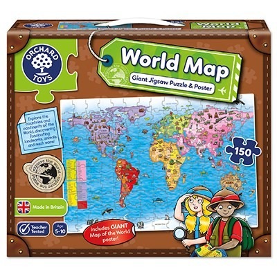 World Map - Educational Wall Art and Home Decor Poster for Travel Inspiration