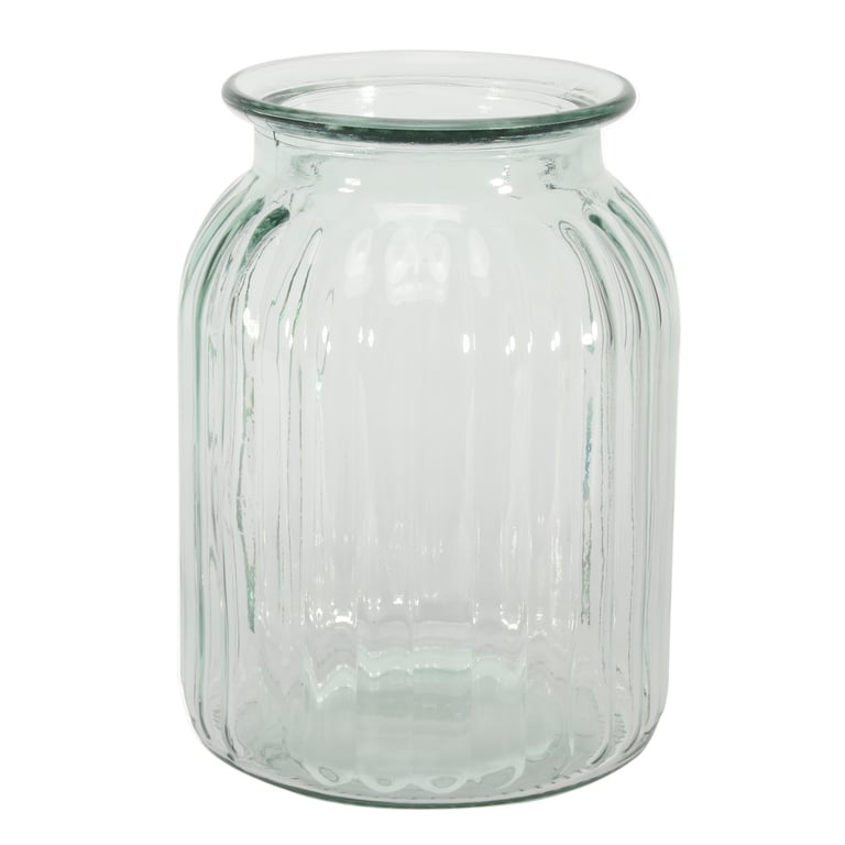 Modern Ribbed Vase 20cm Home Decor Accent