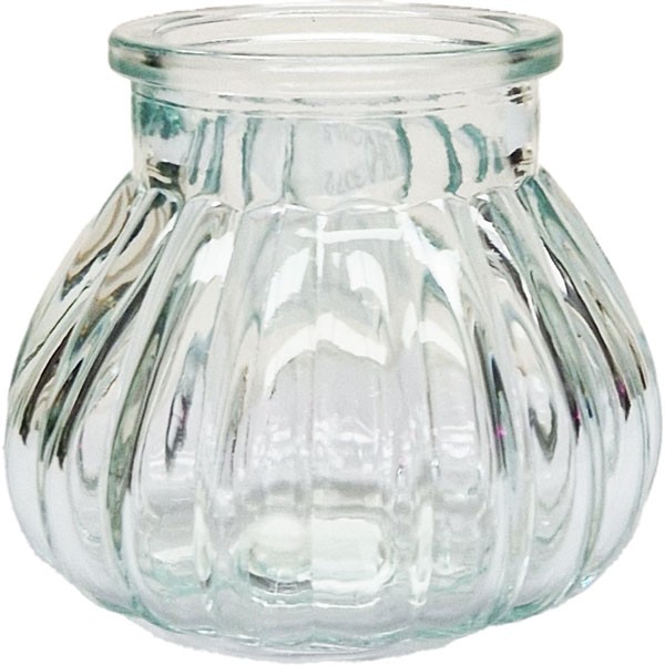 Clear Veneto Bubble Jar - Elegant Glass Storage Container for Home Decor and Organization