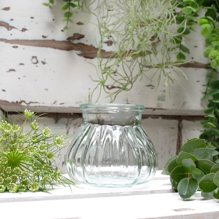 Clear Veneto Bubble Jar - Elegant Glass Storage Container for Home Decor and Organization