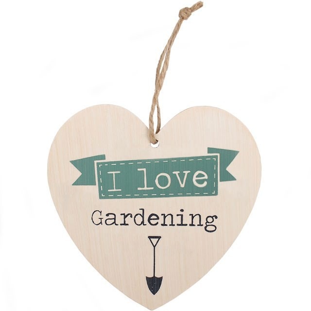 Hanging Heart Garden Sign - Beautiful Outdoor Decor for Home and Garden