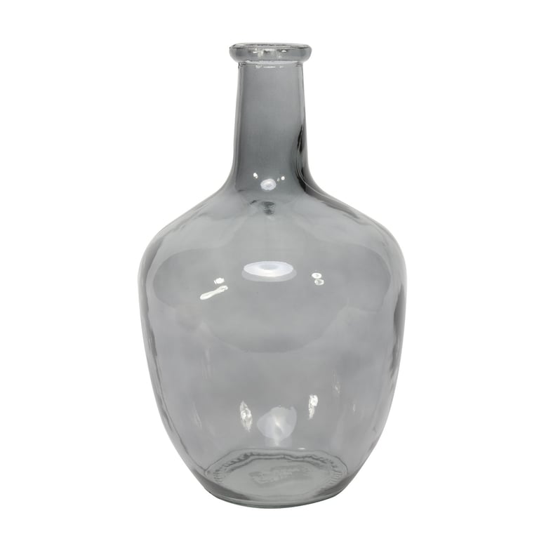 Toledo Bottle-Dove Grey 29cm Glass Home Decor Vase