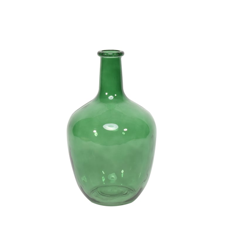 Segovia Pear Green Glass Bottle (25.5cm x 15cm) - Unique Home Decor Accent