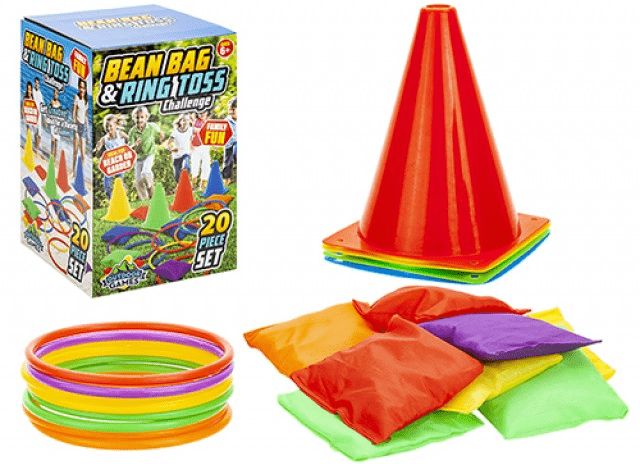 Outdoor Bag and Ring Toss Set - Portable Camping Gear for Family Fun Games and Backyard Entertainment