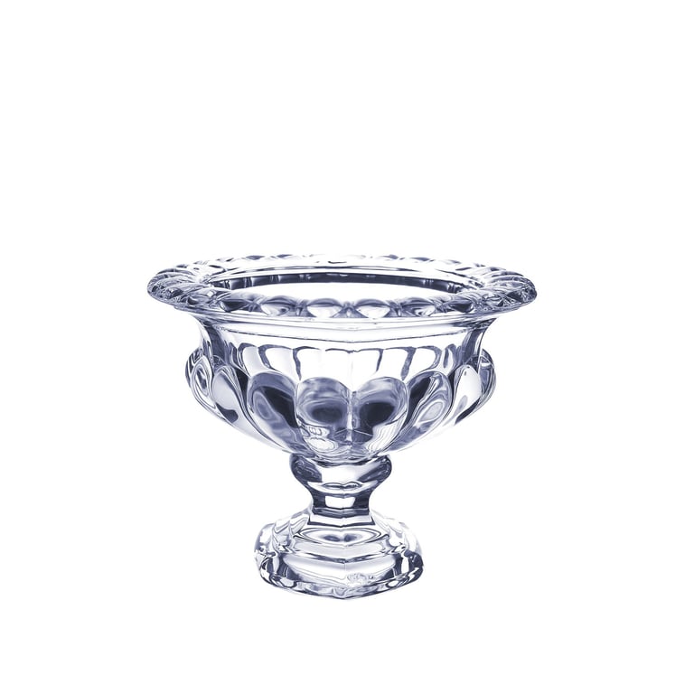 Clear Georgian Glass Urn - Elegant Home Decor Vase with 15.8cm Height and Ashes Container for Respectful Memorials