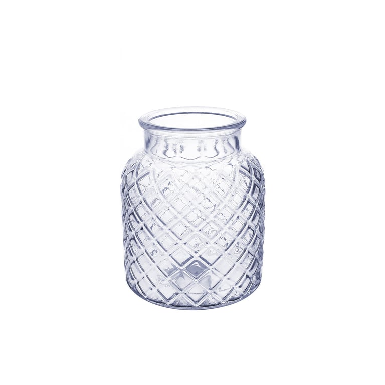 Clear Glass Haversham Vase - Elegant 16cm Home Decor Flower Arrangement Indoor Decoration