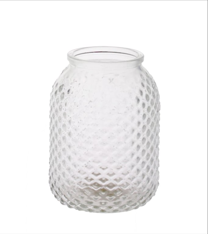 Lola Clear Vase - Modern Small Home Decor Accent (12cm x 8.5cm)