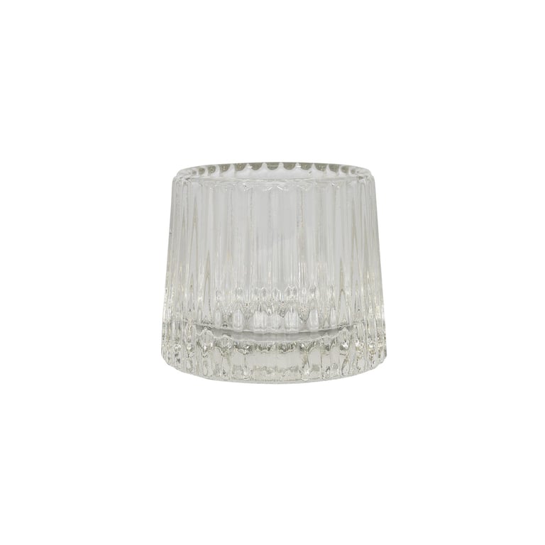 Capella Glass Votive - 7cm x 8cm Glass Candle Holder for Home Decor