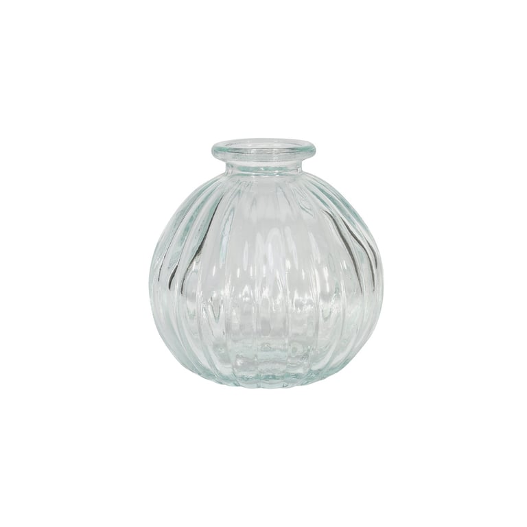 Helena Ribbed Glass Bottle - Elegant Home Decor and Kitchen Accessory