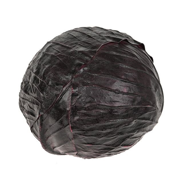 Artificial 18cm Red Cabbage - Elegant Home and Garden Decoration for Kitchen or Floral Arrangements
