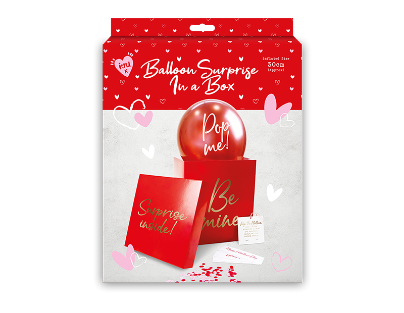 Valentines Balloon Surprise Gift Box - Romantic Home Decoration