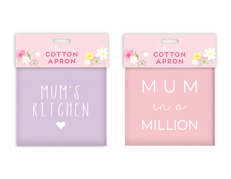 Mothers Day Cotton Apron - Assorted Styles & Perfect Kitchen Gift