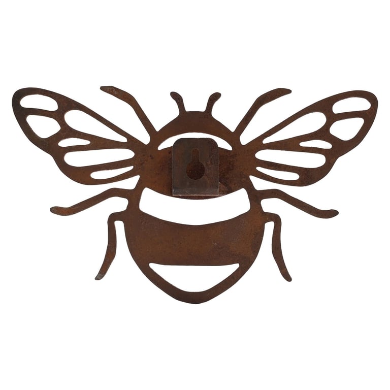 Nature Silhouette Bumble Bee Wall Art - Eco-Friendly Home Decor with Honeycomb Design