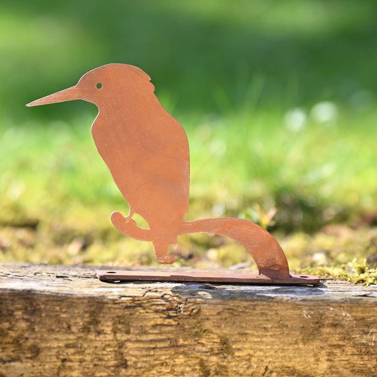 Nature Silhouette Kingfisher on Branch Wall Decoration Art