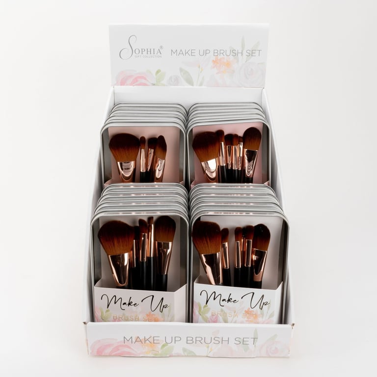 Assorted Makeup Brush Sets - 4 Designs, Beauty Tools, Cosmetic Brushes