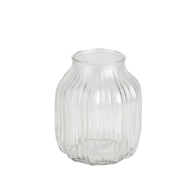 Glass Vase 16x14cm - Elegant Decorative Flower Vessel for Home Interior Design