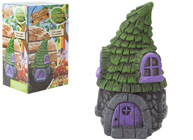 Secret Fairy Garden Conifer Casa - Enchanting Outdoor Garden Statue & Decor