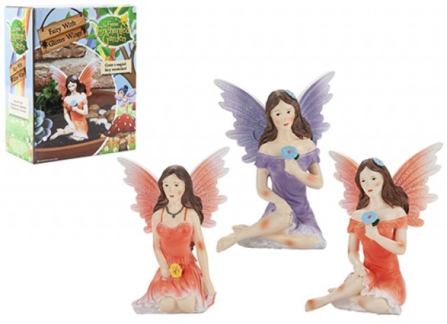 Glitter Fairy Wing Accessory with Flower for Home Decor and Party Supplies