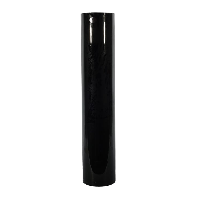 Black Gloss Cylinder Vase - Modern Home Decor Accent