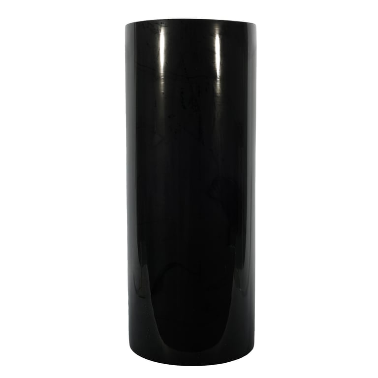 50cm Black Gloss Cylinder Vase - Modern Home Decor for Indoor Decoration
