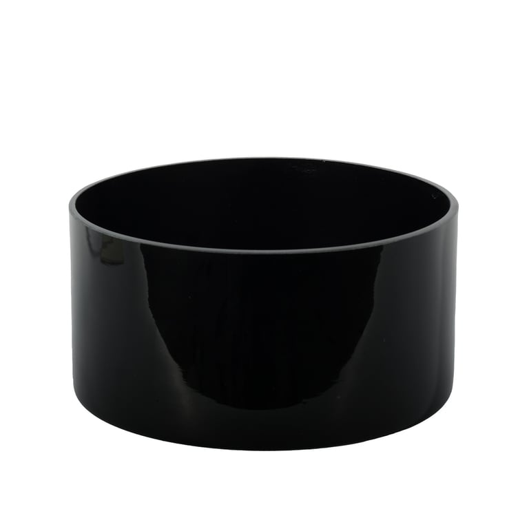 Black Gloss 10cm Shallow Cylinder Bowl - Elegant Home Decor Kitchenware Accessory