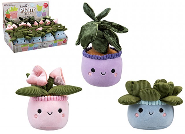 14cm Assorted Plush Potted Indoor Greenery Plants - Perfect Home & Office Decorations