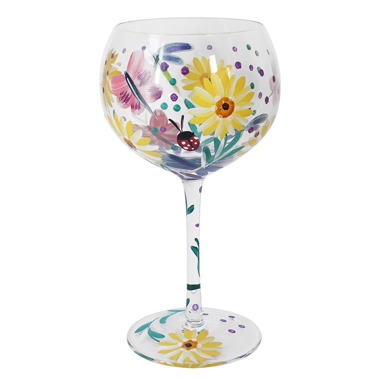 Cottage Garden Gin Glass - Elegant Botanical-Inspired Cocktail Glasses Set