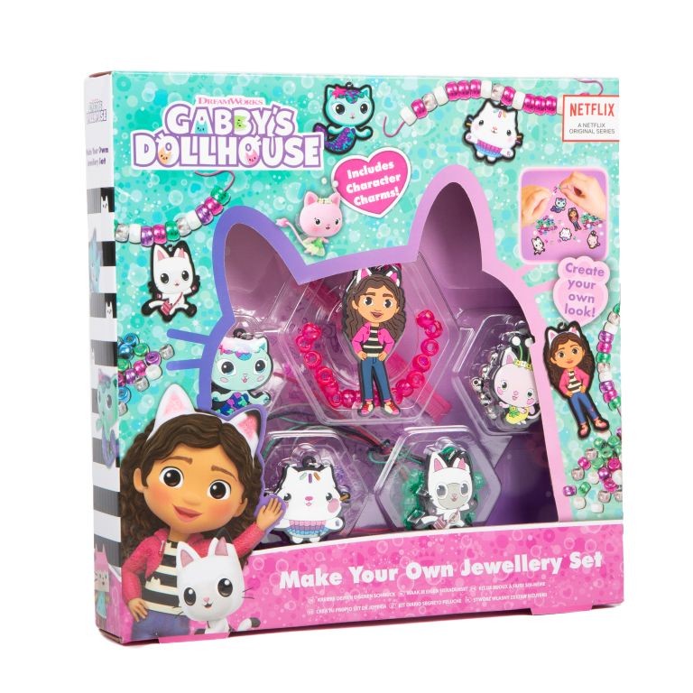 Gabbys Dollhouse DIY Jewellery Crafting Kit for Children - Create Your Own Accessories