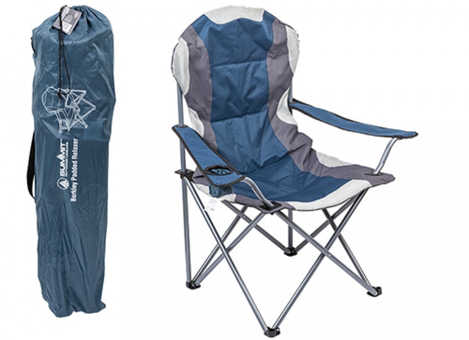 Summit Berkley Padded Relaxer High Back Office Chair - Indigo Blue
