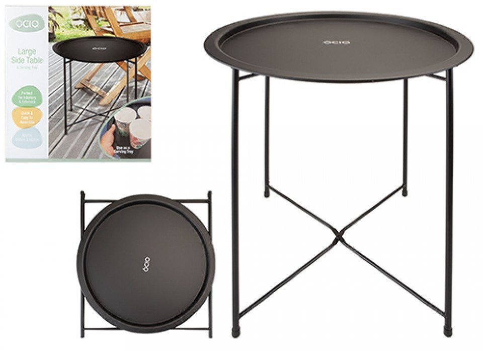 Ocio Azuei Large Side Table - Modern Home Decor Furniture for Living Room & Coffee Table Space