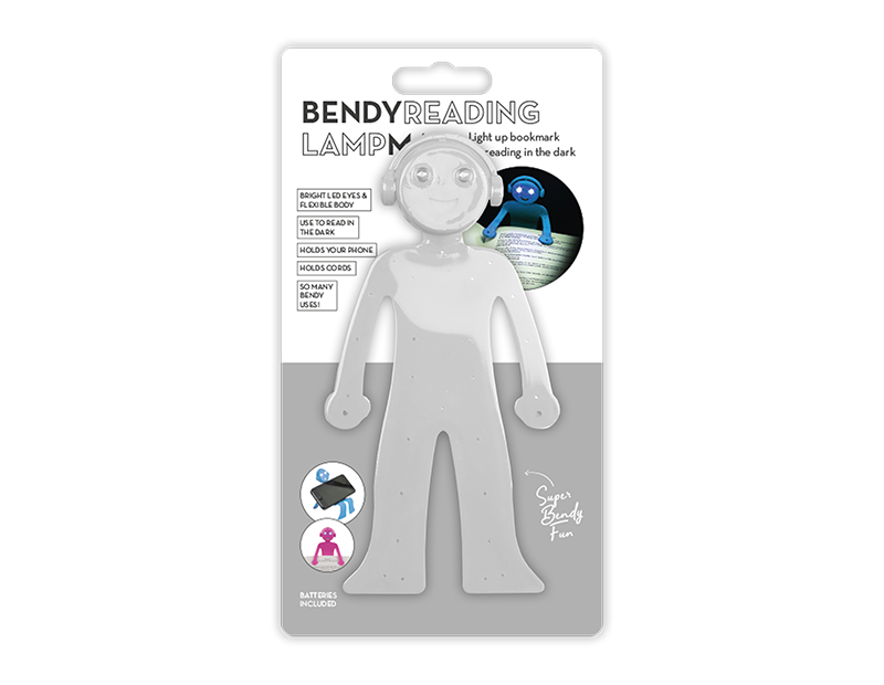 Novelty Bendy Reading Lamp Man - Flexible Adjustable Lighting for Book Lovers