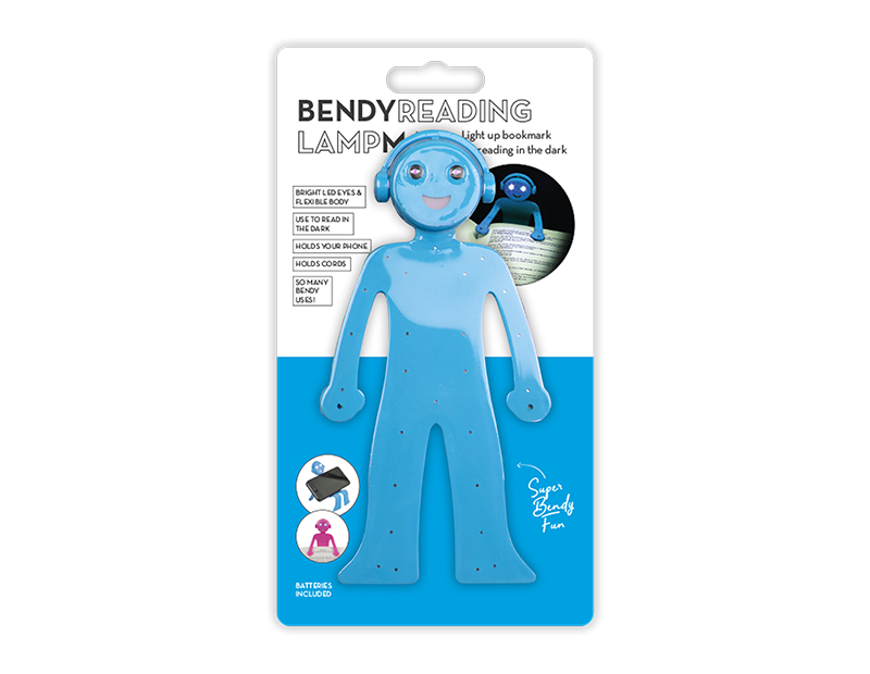 Novelty Bendy Reading Lamp Man - Flexible Adjustable Lighting for Book Lovers