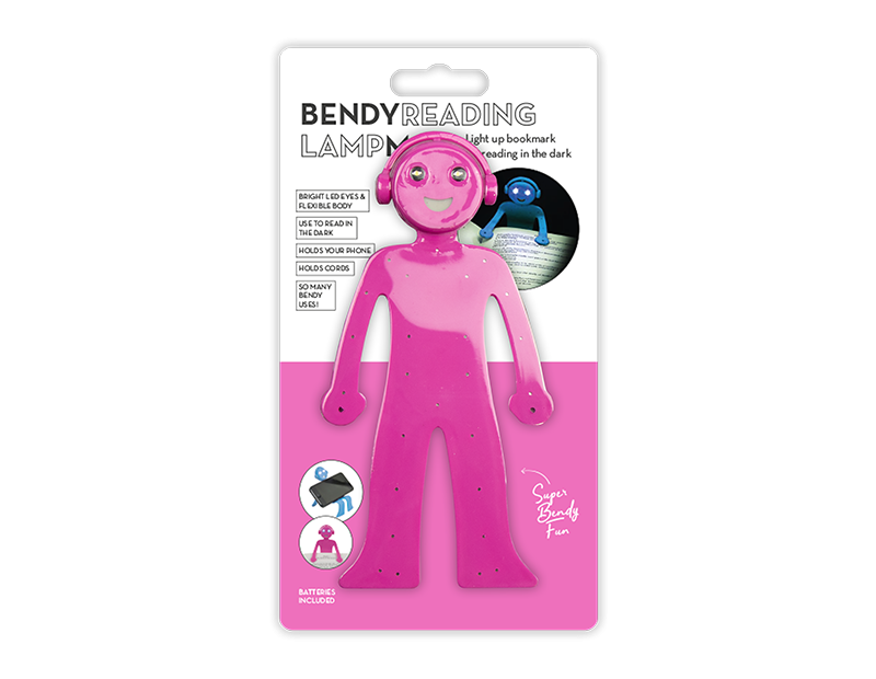 Novelty Bendy Reading Lamp Man - Flexible Adjustable Lighting for Book Lovers