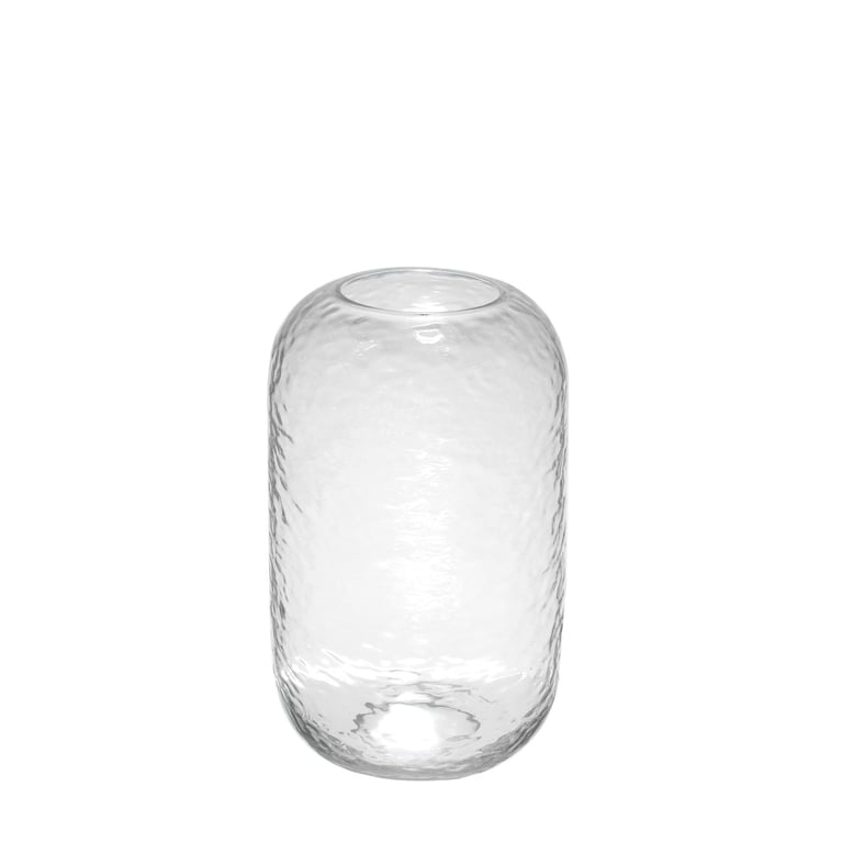 Clear Domed Glass Vase - Large Home Decor Flower Vase for Indoor Decoration