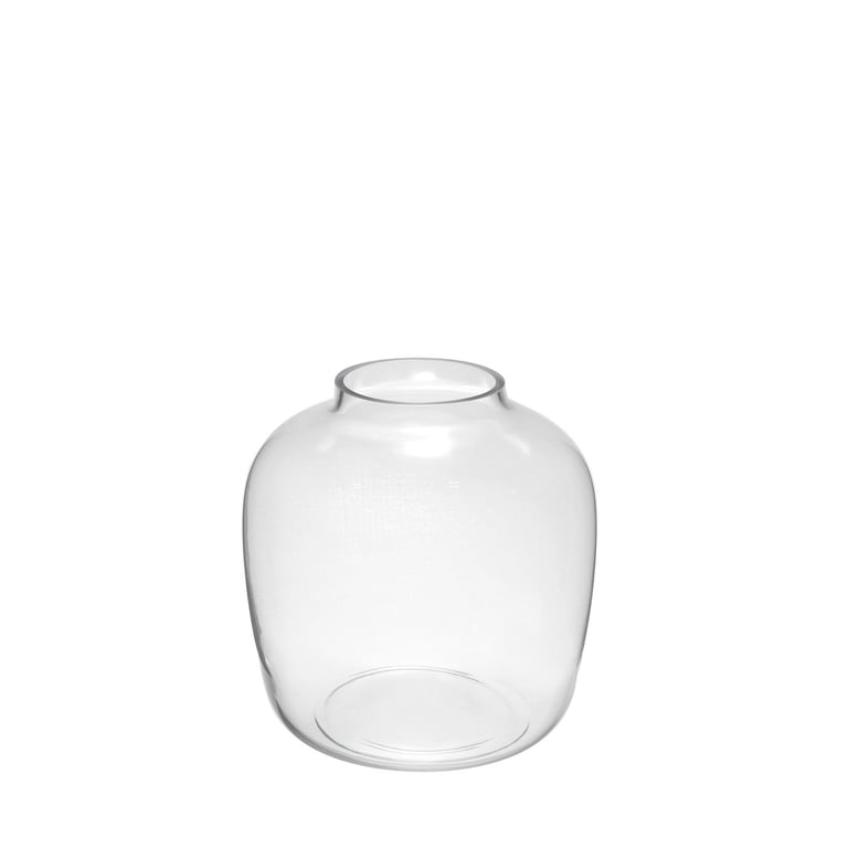 Clear Balloon Glass Vase - Modern 25cm Home Decor Glassware